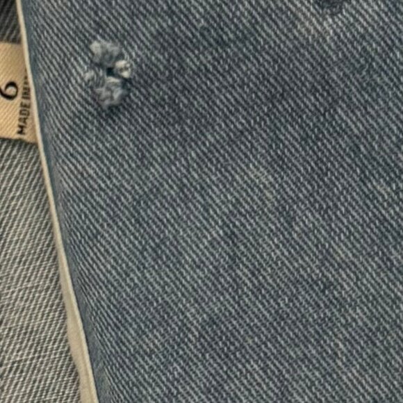 DEMOCRACY WOMENS BLUE DENIM JACKET DOUBLE BREASTED RETRO MEDIUM WASH SZ 6 - Picture 12 of 12